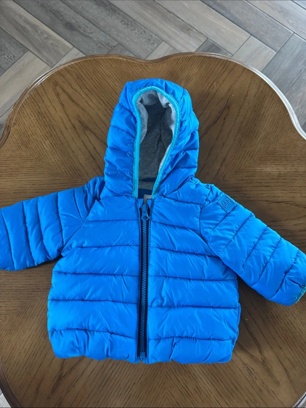 Baby Gap Bright Blue Puffer Baby Jacket with Hood